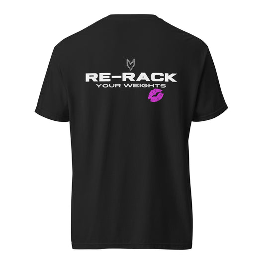 “Re-Rack Your Weights” Pump Cover, oversized gym tee by MyVibe Apparel