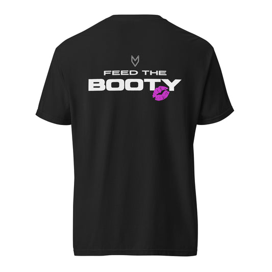 “Feed the Booty” Pump Cover, oversized gym tee by MyVibe Apparel