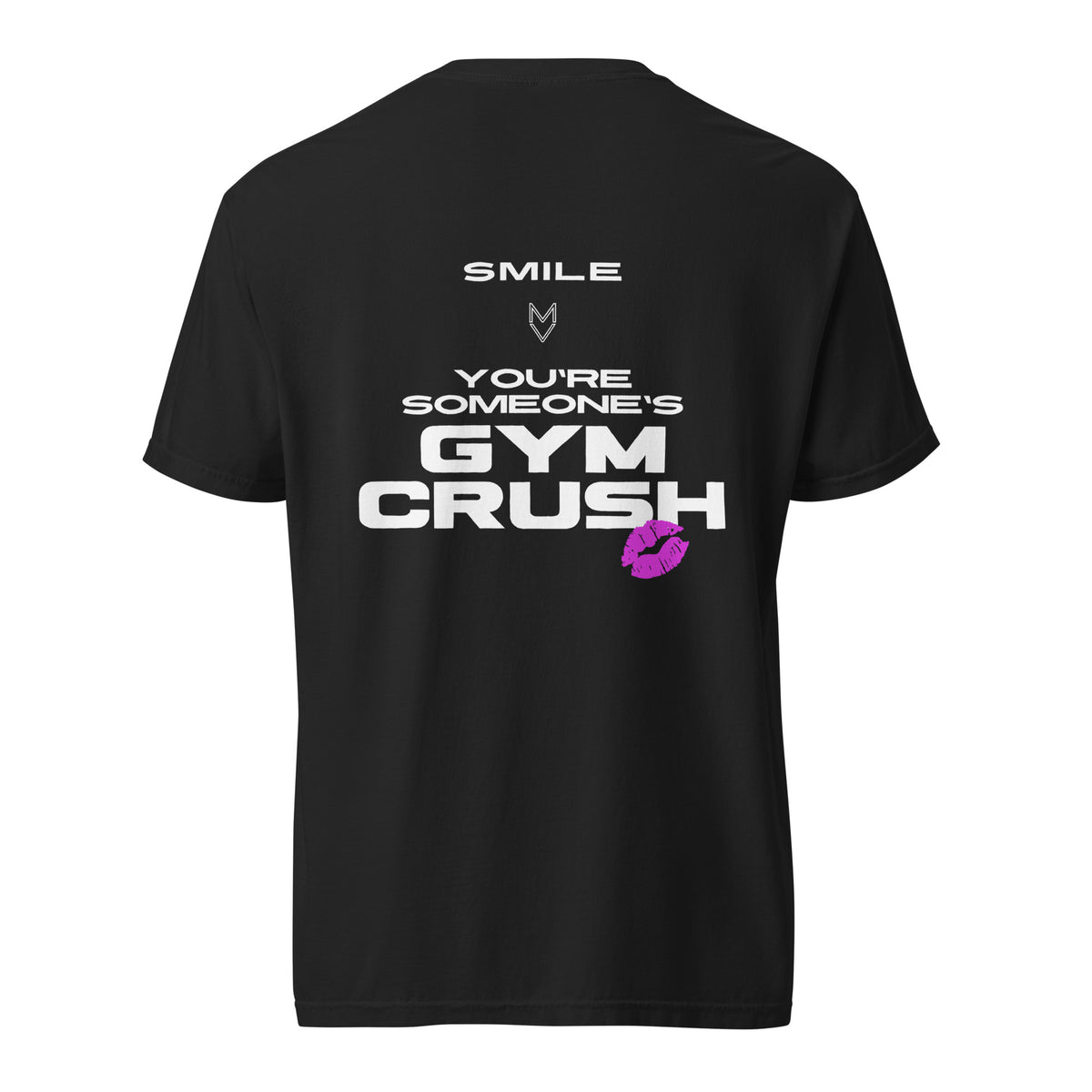 “Smile, You’re Someone’s Gym Crush” Pump Cover, oversized gym tee by MyVibe Apparel