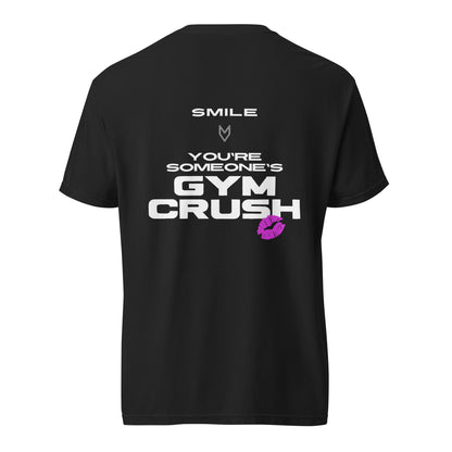 “Smile, You’re Someone’s Gym Crush” Pump Cover, oversized gym tee by MyVibe Apparel