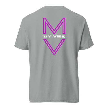 “Keep Going” Mirror Print Pump Cover, reverse-printed gym tee by MyVibe Apparel