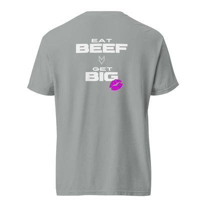 “Eat Beef, Get Big” Pump Cover, oversized gym tee by MyVibe Apparel