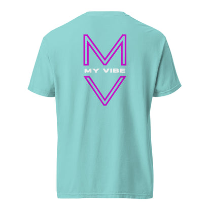 “Keep Going” Mirror Print Pump Cover, reverse-printed gym tee by MyVibe Apparel