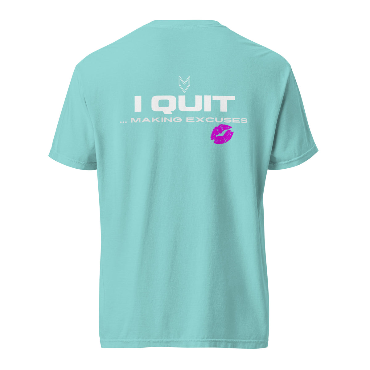 “I Quit... Making Excuses” Pump Cover, oversized gym tee by MyVibe Apparel