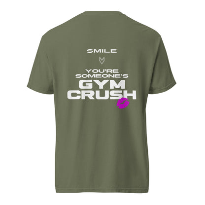 “Smile, You’re Someone’s Gym Crush” Pump Cover, oversized gym tee by MyVibe Apparel