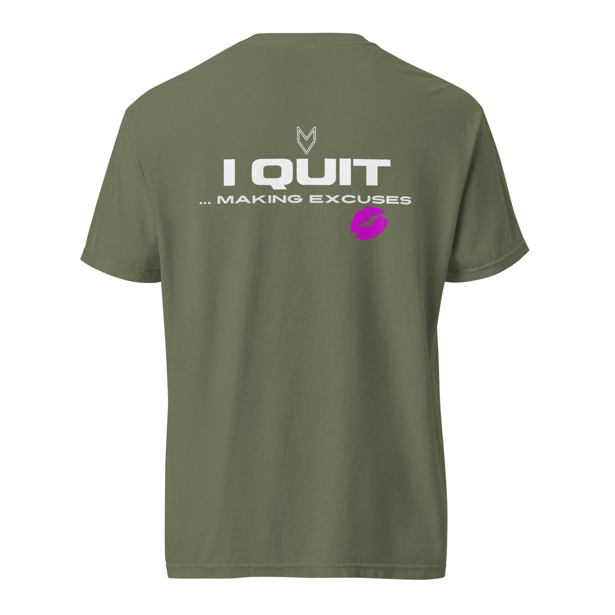 “I Quit... Making Excuses” Pump Cover, oversized gym tee by MyVibe Apparel