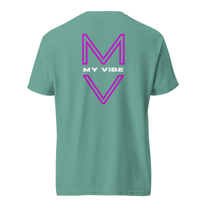 “Keep Going” Mirror Print Pump Cover, reverse-printed gym tee by MyVibe Apparel