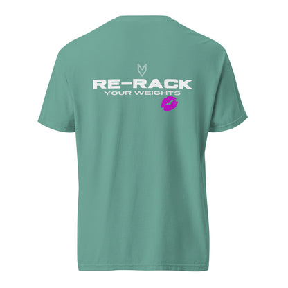 “Re-Rack Your Weights” Pump Cover, oversized gym tee by MyVibe Apparel