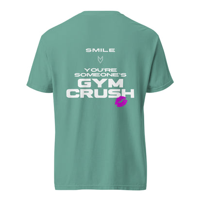 “Smile, You’re Someone’s Gym Crush” Pump Cover, oversized gym tee by MyVibe Apparel