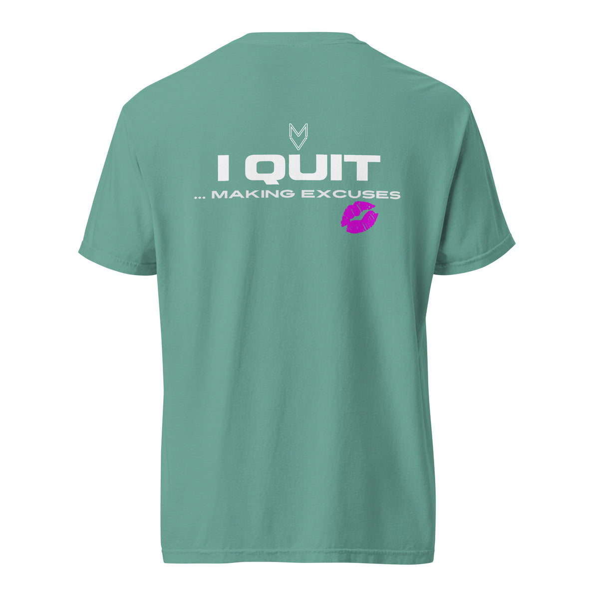“I Quit... Making Excuses” Pump Cover, oversized gym tee by MyVibe Apparel