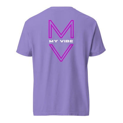“Keep Going” Mirror Print Pump Cover, reverse-printed gym tee by MyVibe Apparel
