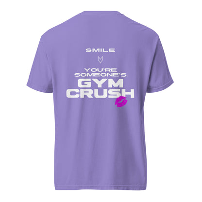 “Smile, You’re Someone’s Gym Crush” Pump Cover, oversized gym tee by MyVibe Apparel
